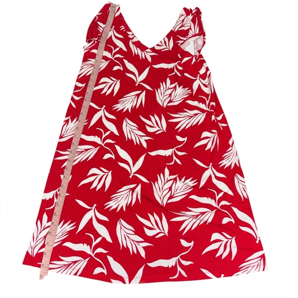 NWT LOFT Red and White Leaf Print Dress Size Small - Picture 4 of 5